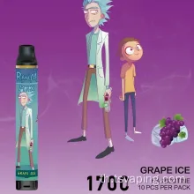 การออกแบบที่ดีที่สุด 1700puffs E Liquid ทั้งหมดในที่เดียว